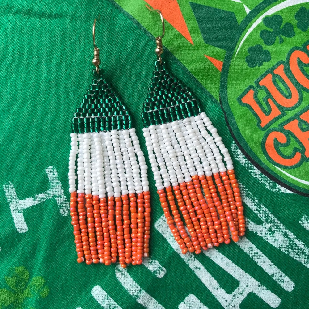 Irish Flag St Patty’s Day Earrings